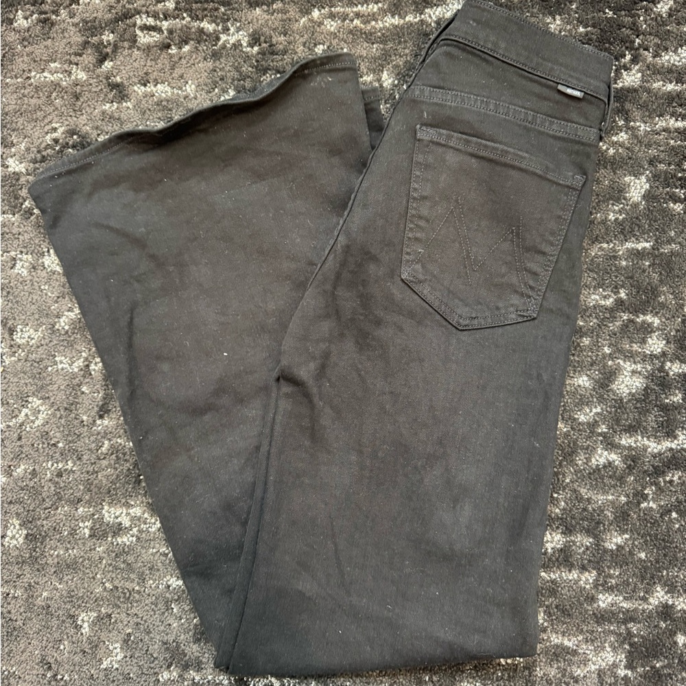 MOTHER The Twister Sneak Style Women’s Black Jeans